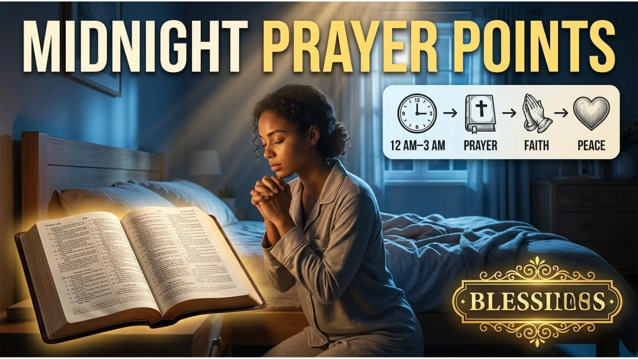 Midnight Prayer Points: 110 Powerful Prayers to Pray Before You Sleep